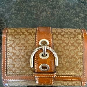 Authentic Vintage Coach Jacquard Print wallet.